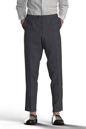 CHARCOAL GRAY 4WAY STRECH MELANGE by SOLOTEX