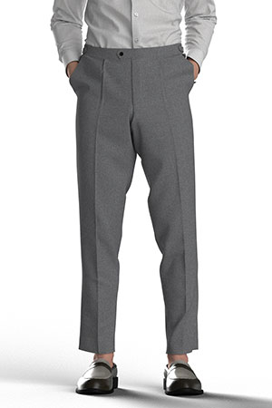 CLOUDY GRAY 4WAY STRECH MELANGE by SOLOTEX