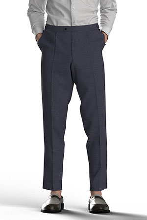 BLUE 4WAY STRECH MELANGE by SOLOTEX