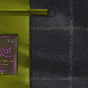 Lovat The Holm Tweed ダークネイビー ウインドペン(KG101801)