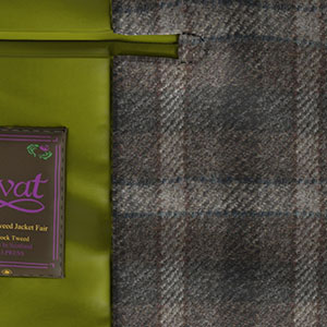 Lovat The Holm Tweed グレー格子柄(KG101805)