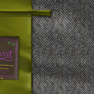 Lovat The Holm Tweed ブラック ヘリンボーン(KG101816)