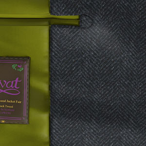 Lovat The Holm Tweed ネイビー ヘリンボーン(KG101818)