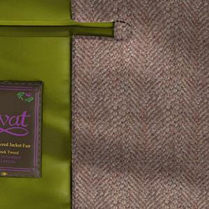 Lovat The Holm Tweed ベージュ ヘリンボーン(KG101823)