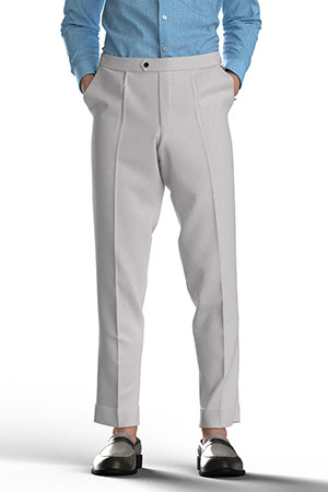 E.THOMAS GIZA COTTON ホワイト ツイル(AK102179)