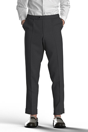 E.THOMAS GIZA COTTON ネイビー ツイル(AK102182)