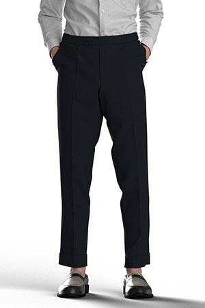 WOOL/CORDURA STRECH ブラック小柄チェック(AK102216)