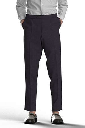 WOOL/CORDURA STRECH ブラウン ウインドウペン(AK102221)