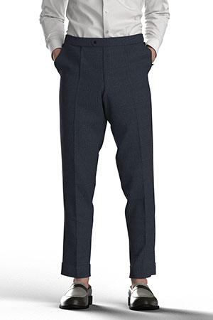 BASIC SELECTION STRECH ネイビー メランジ(AK102268)