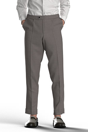 BASIC SELECTION STRECH グレー メランジ(AK102275)