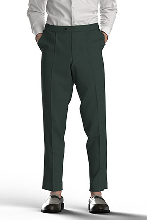 BASIC SELECTION STRECH グリーン無地(AK102281)