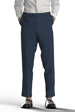 BASIC SELECTION STRECH ブルー ピンヘッド(AK102287)