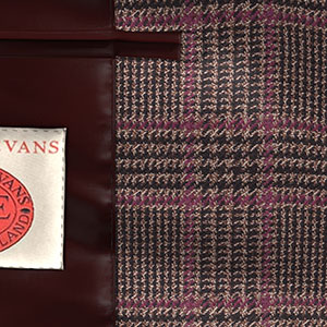 MARLING&EVSNS ブラウン/ベージュ/ピンク グレンチェックツイード(AK102592)