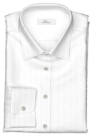 国産定番椿布加工ホワイト ドビーストライプ(FM5094)