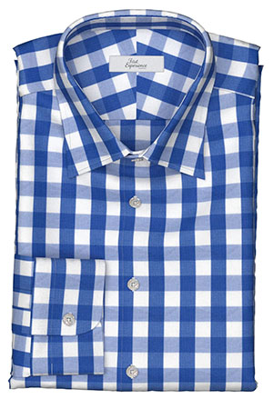 椿布加工ブルー ブロックチェック(FM5102)