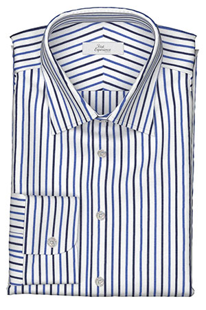 椿布加工ブルー オルタネイトストライプ(FM5104)